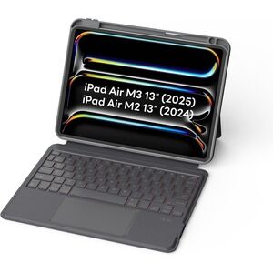 EIP Bluetooth Keyboard Case iPad Air 13"‎ M3 M2 Detachable Trackpad Backlit